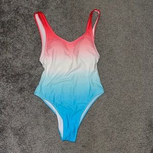 Brand new red white & blue one piece bathing suit